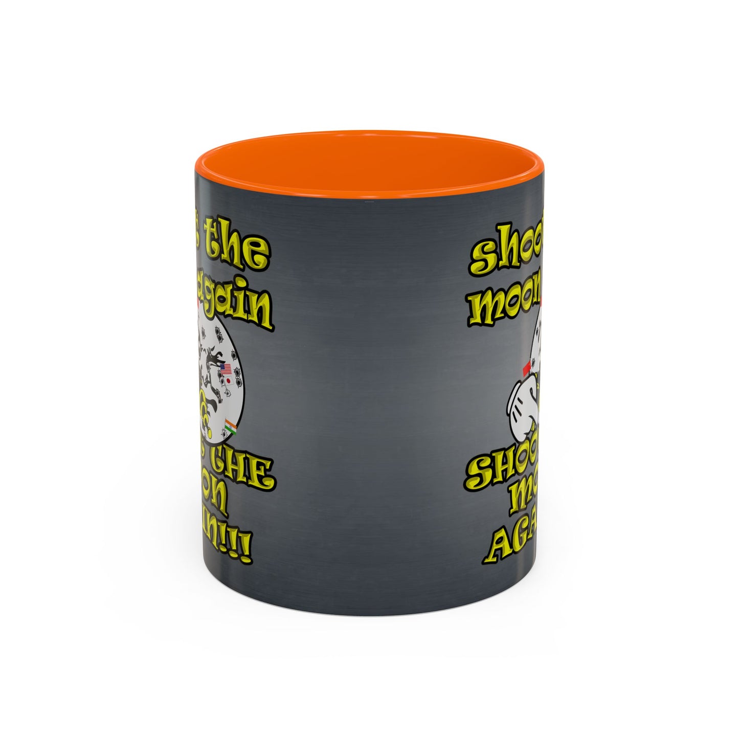 shoot the moon again - Accent Mug (grey-light grey)