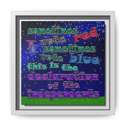 declaration of the independents - framed canvas art ('snoops' background)
