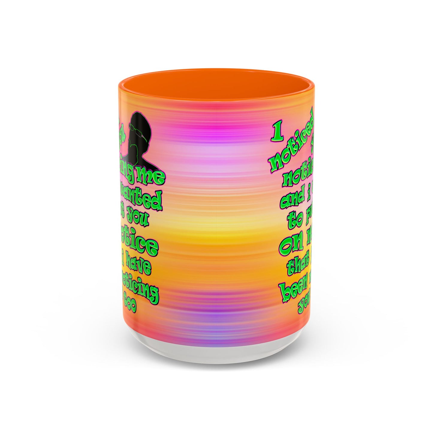 noticed you noticing - Accent Mug (color blur)