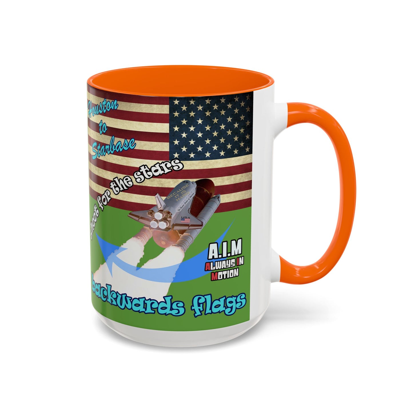 shoot for the stars - Accent Mug (green)