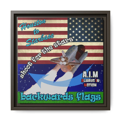 shoot for the stars - framed canvas art ('snoops' background)