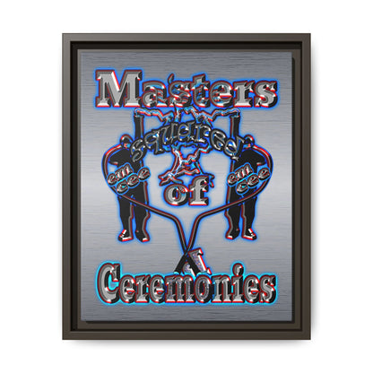em cee squared - framed canvas art (brushed nickel)