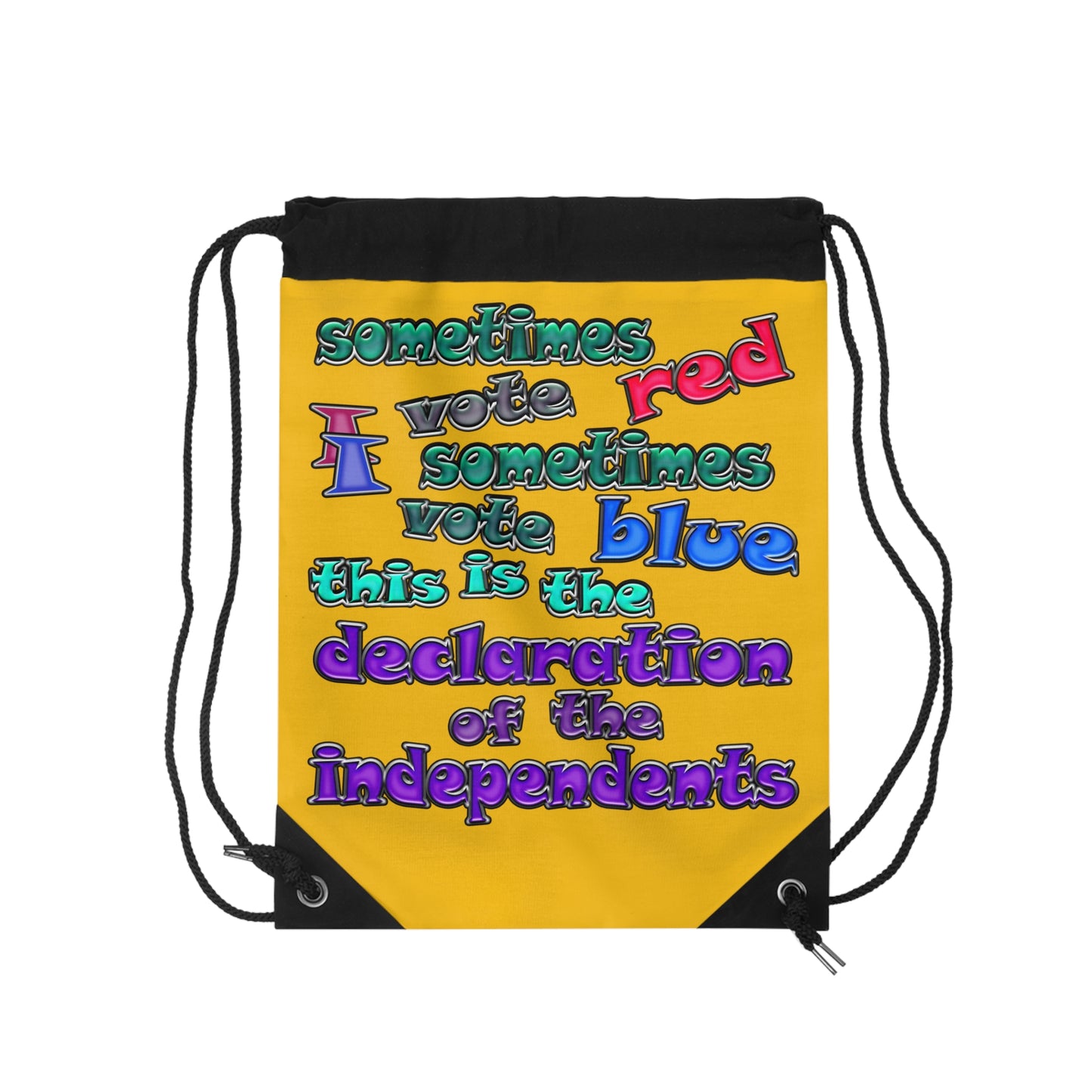 declaration of the independents - Drawstring Bag (yellow)