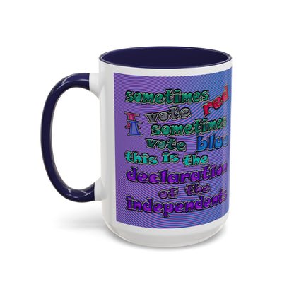 declaration of the independents - Accent Mug (light blue-purple wave)