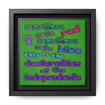 declaration of the independents - framed canvas art (green turf)