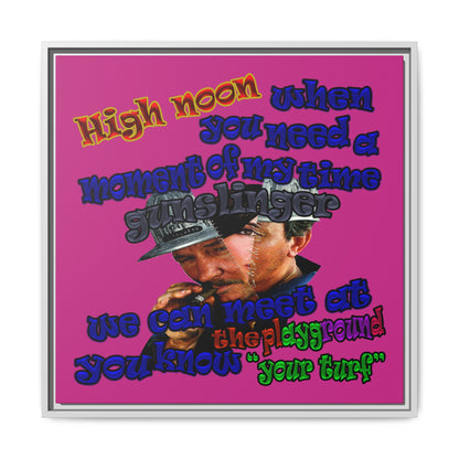 high noon - framed canvas art (pink)