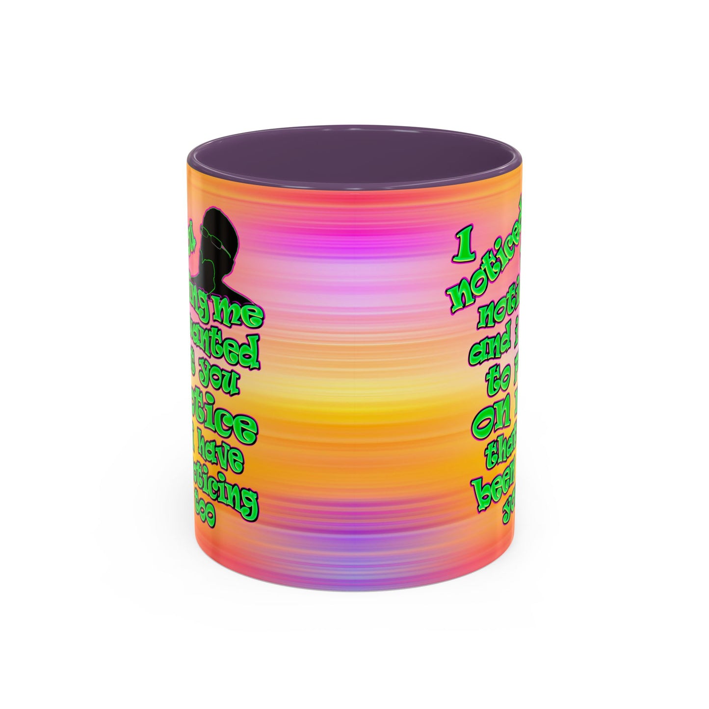 noticed you noticing - Accent Mug (color blur)