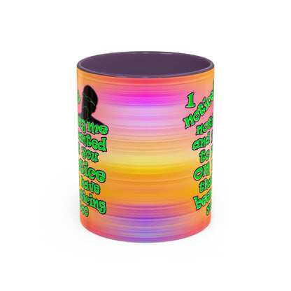 noticed you noticing - Accent Mug (color blur)