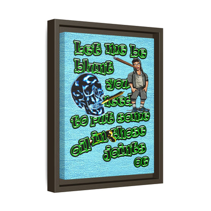 og - framed canvas art (faded blue)