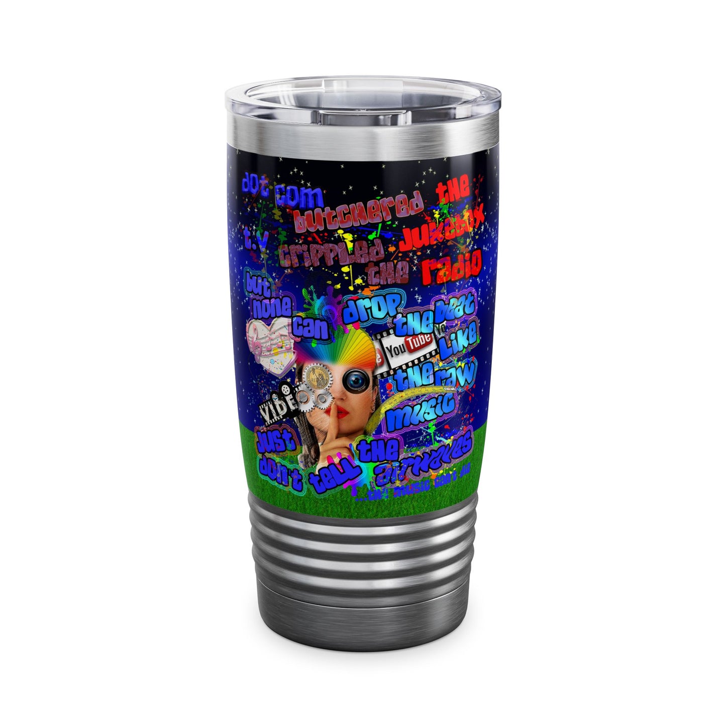 drop the beat - Ringneck Tumbler, 20oz  ('snoops' background)