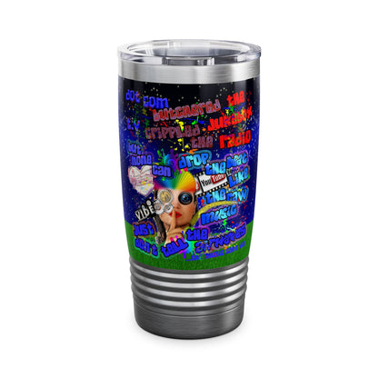 drop the beat - Ringneck Tumbler, 20oz  ('snoops' background)