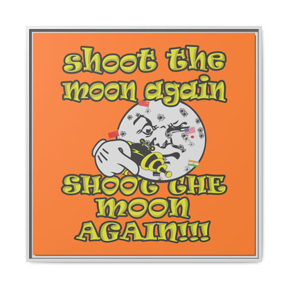 shoot the moon again - framed canvas art (crusta)