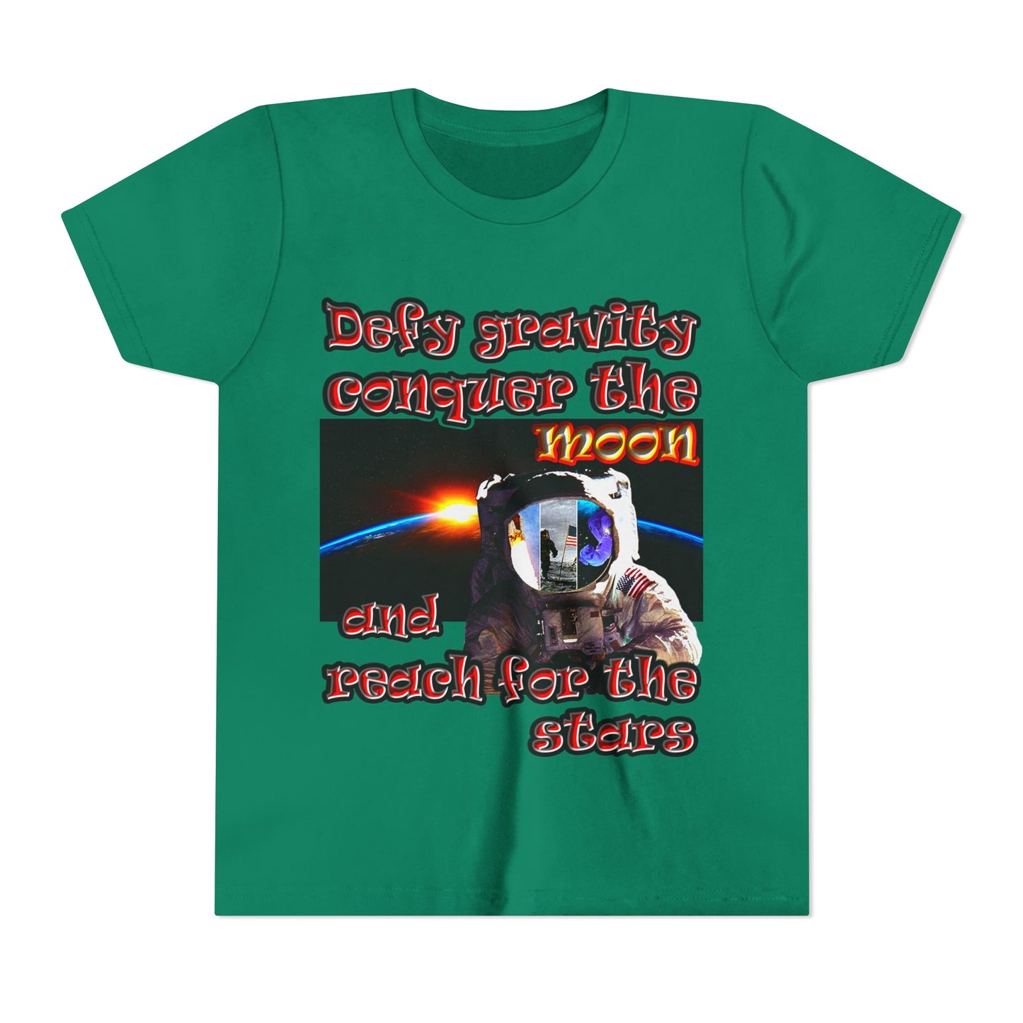 defy conquer reach - Youth Short Sleeve Tee