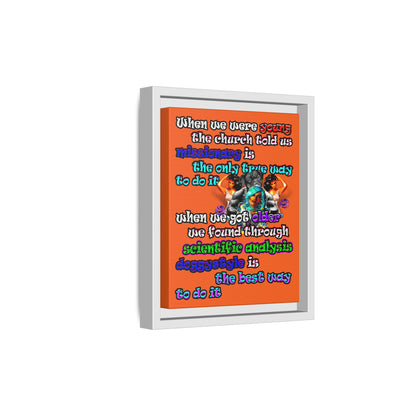 doggystyle - framed canvas art (orange)