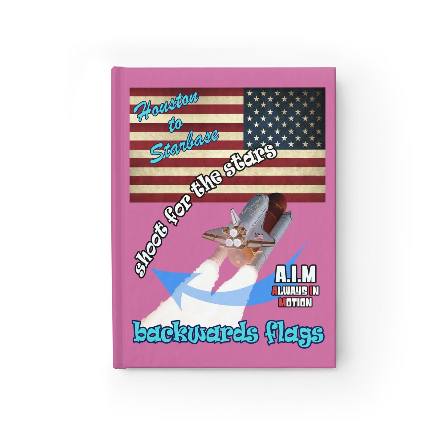 shoot for the stars - journal-lined (light pink)