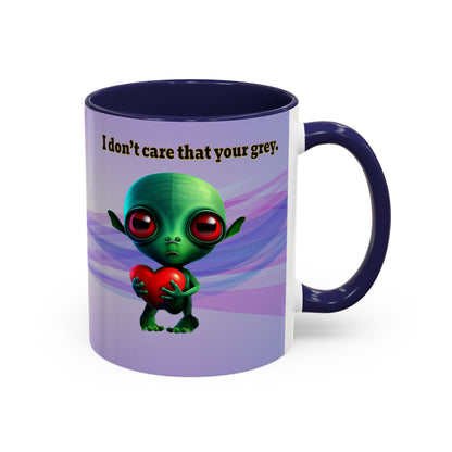 I don't care that your grey - Accent Mug (light blue-pink wave)