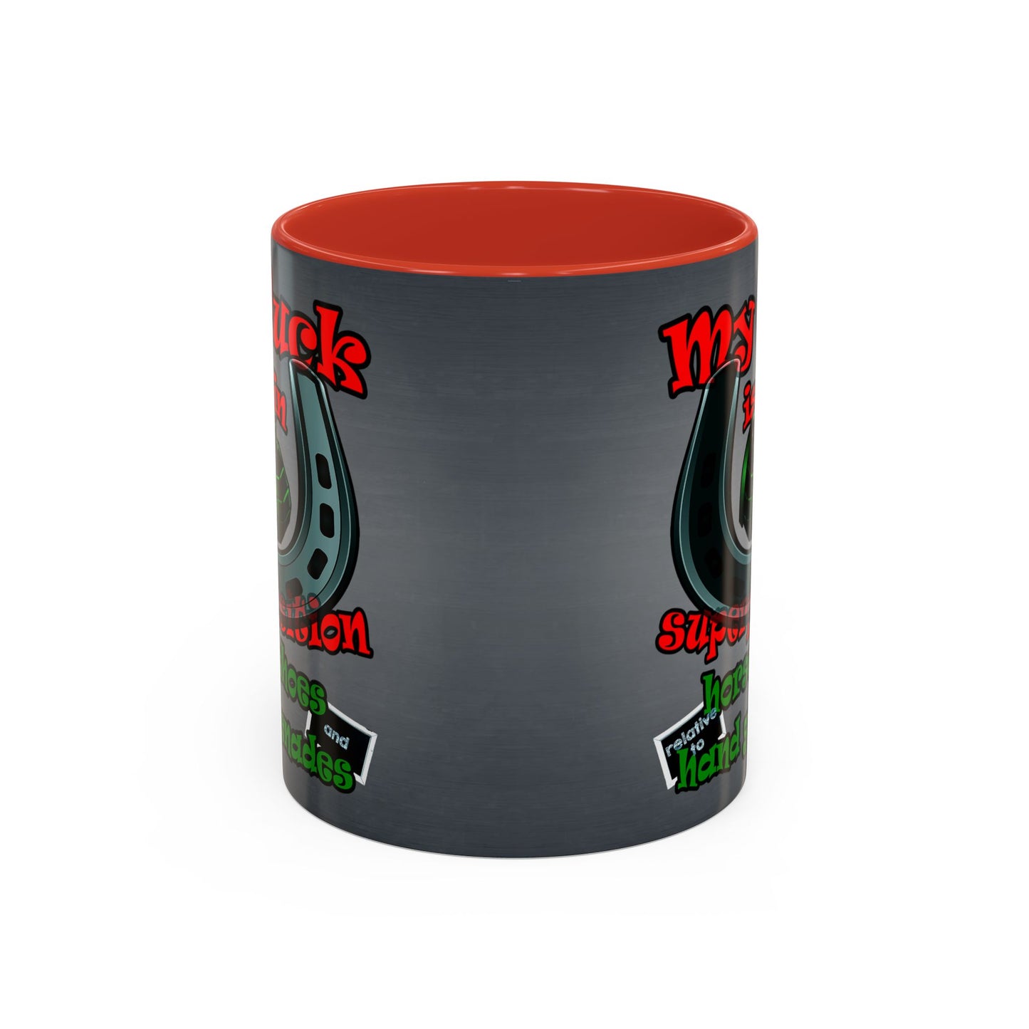 my luck - Accent Mug (grey-light grey)