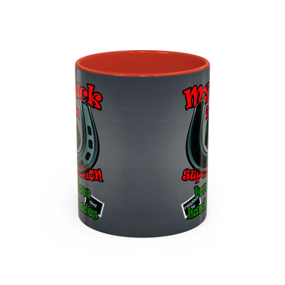 my luck - Accent Mug (grey-light grey)