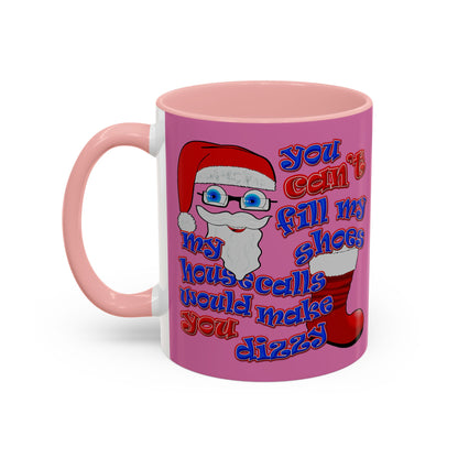 santa's shoes - Accent Mug (light pink)