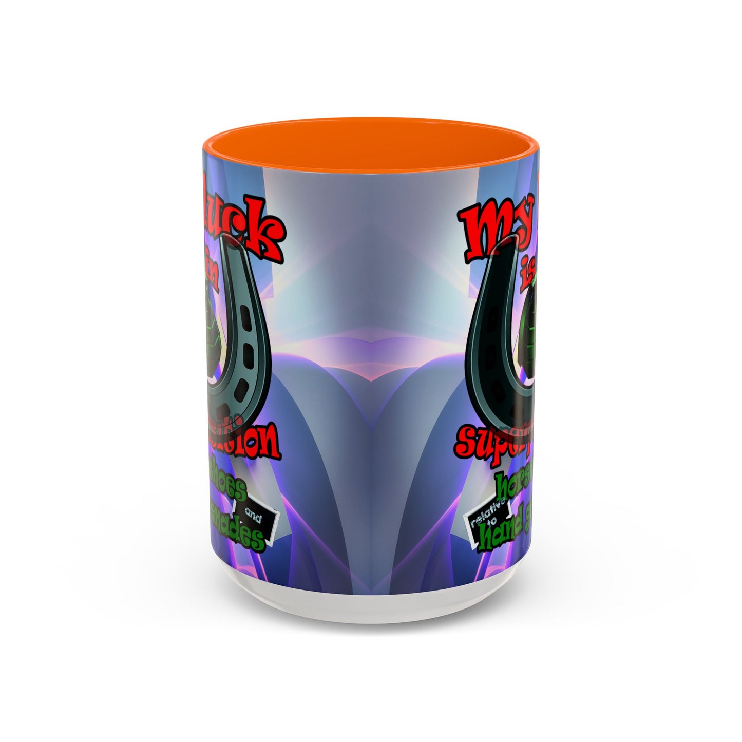 my luck - Accent Mug (grey-pink wave)