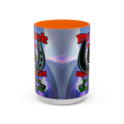 my luck - Accent Mug (grey-pink wave)