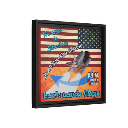 shoot for the stars - framed canvas art (burnt orange)