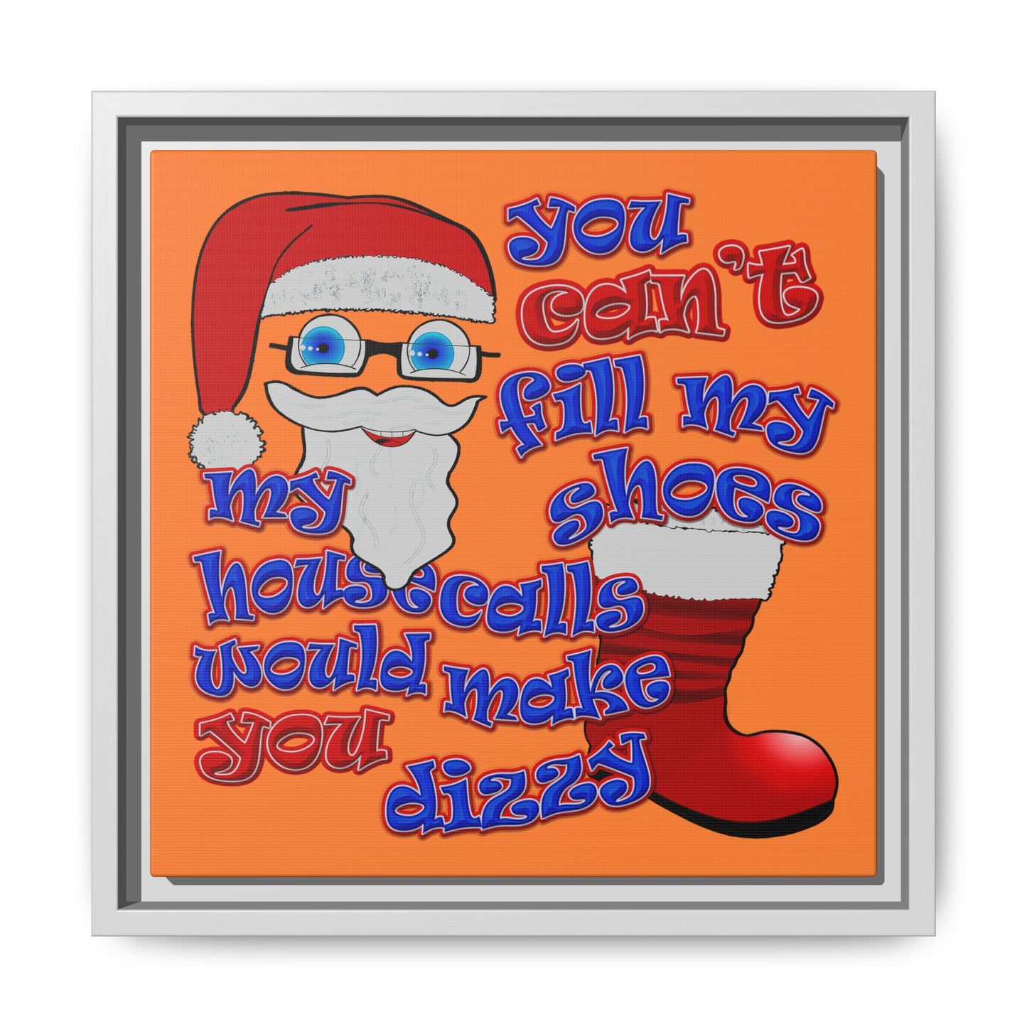 santa's shoes - framed canvas art (crusta)