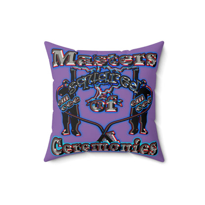 em cee squared - Faux Suede Square Pillow - (light purple)