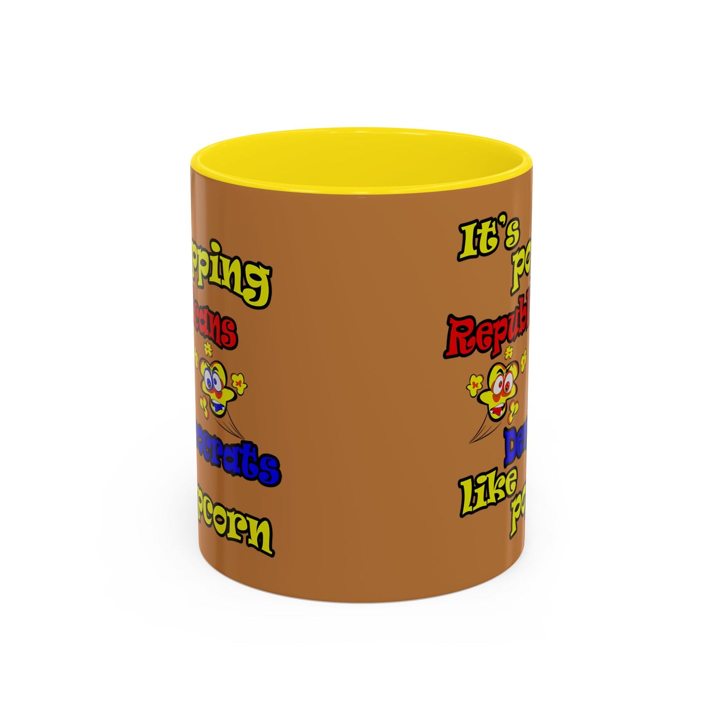 popping like popcorn - Accent Mug (light brown)