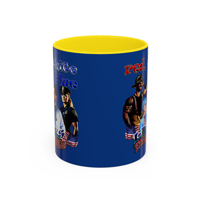 rw&b lives matter - Accent Mug (dark blue)