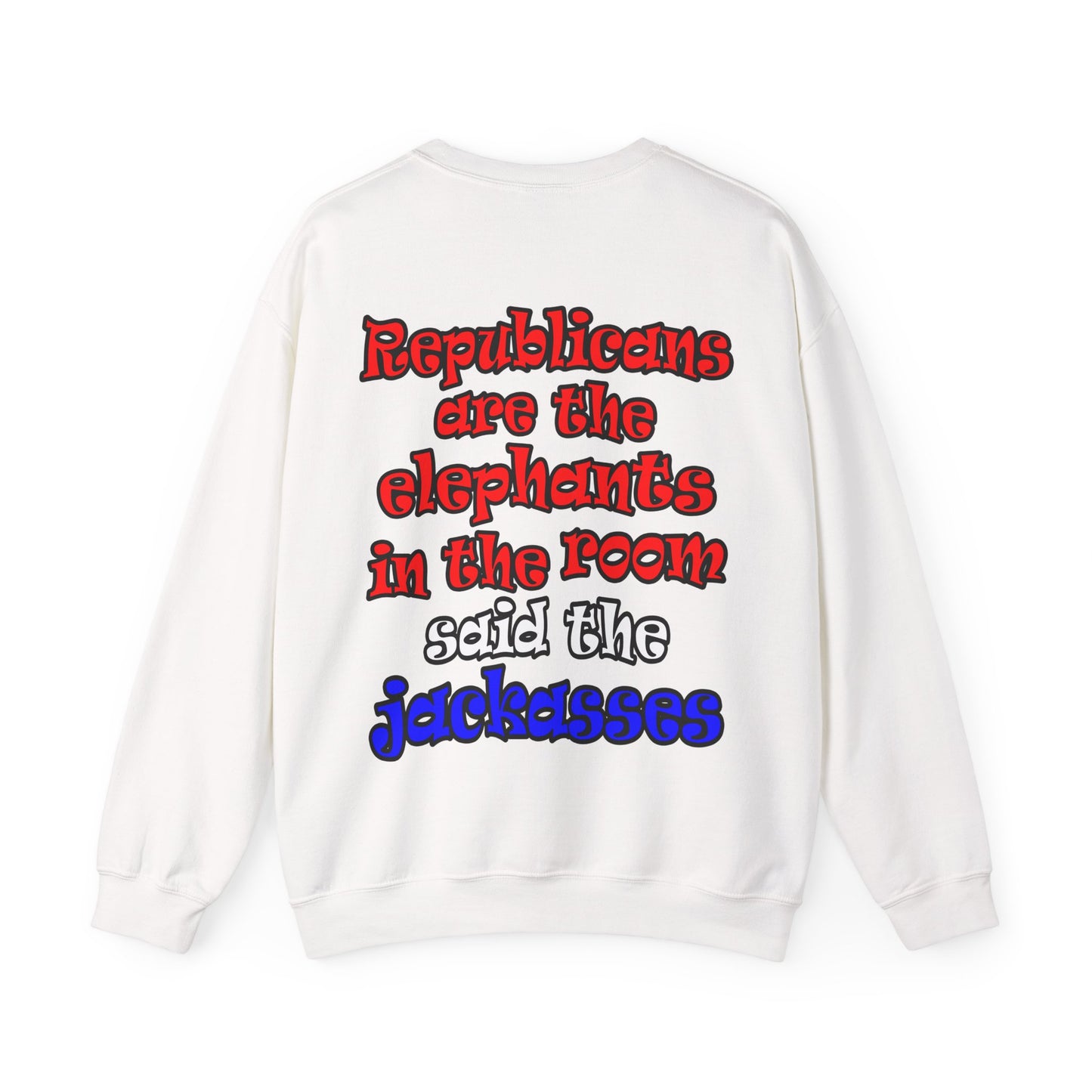 donkeys and elephants - Unisex Heavy Blend™ Crewneck Sweatshirt