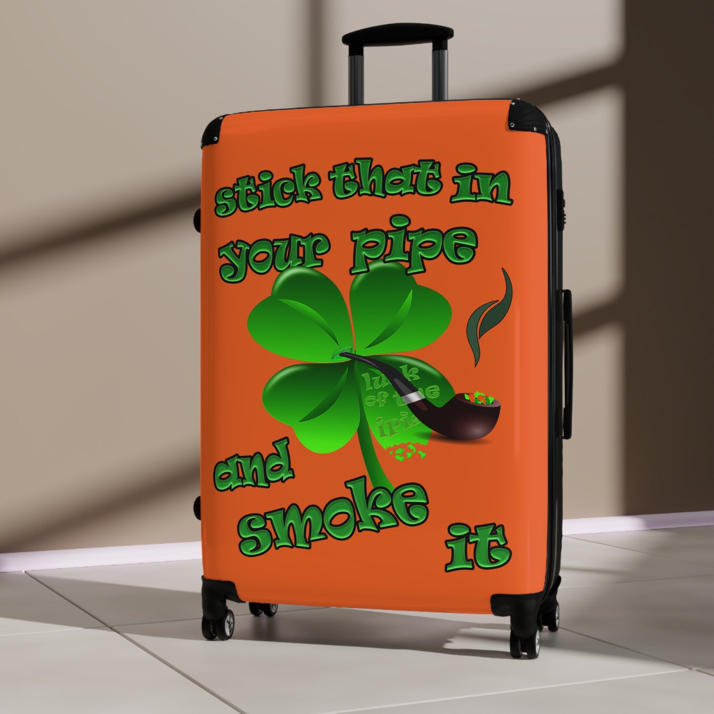 stick that in your pipe and smoke it - Suitcase (orange)
