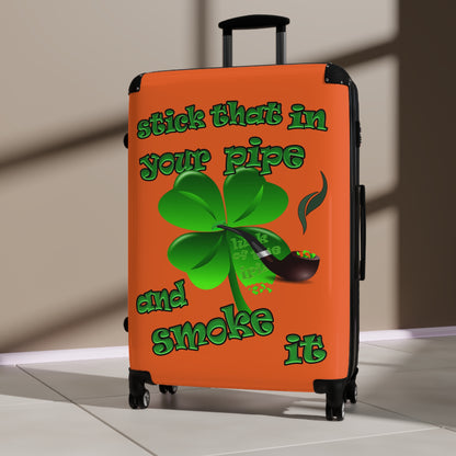 stick that in your pipe and smoke it - Suitcase (orange)