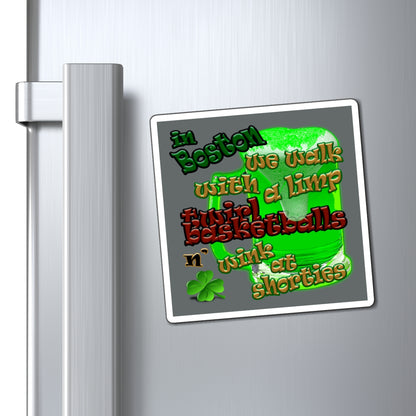 celtics logo - Magnets - (dark grey)