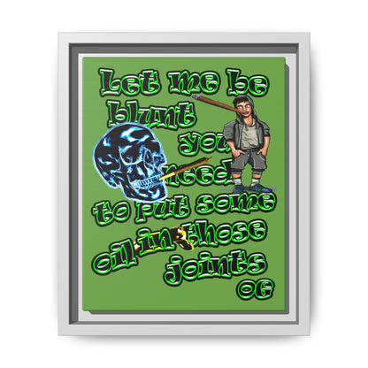 og - framed canvas art (green)