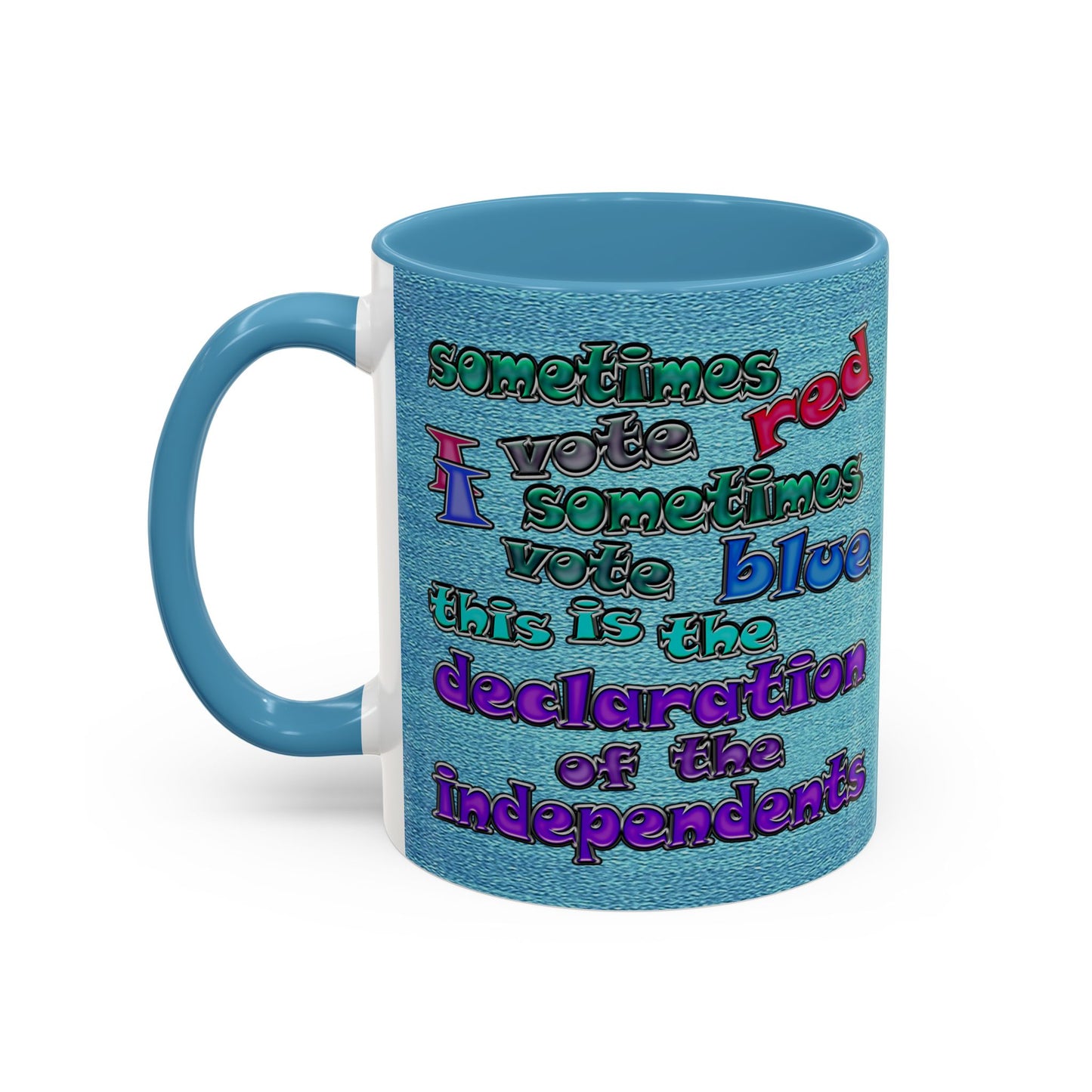 declaration of the independents - Accent Mug (faded blue)