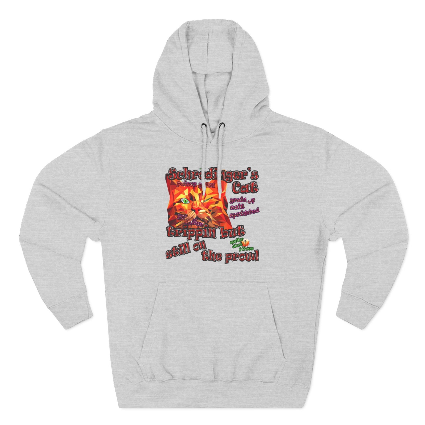 schrodinger's cat - Three-Panel Fleece Hoodie