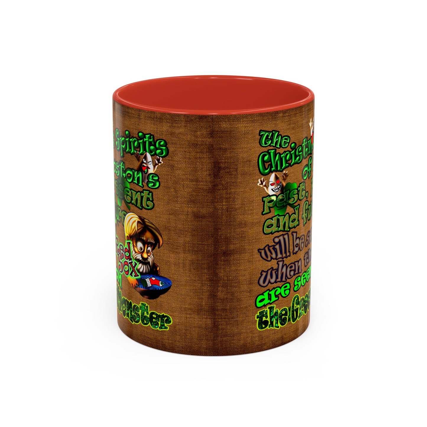 christmas spirits of boston - Accent Mug (brown papyrus)