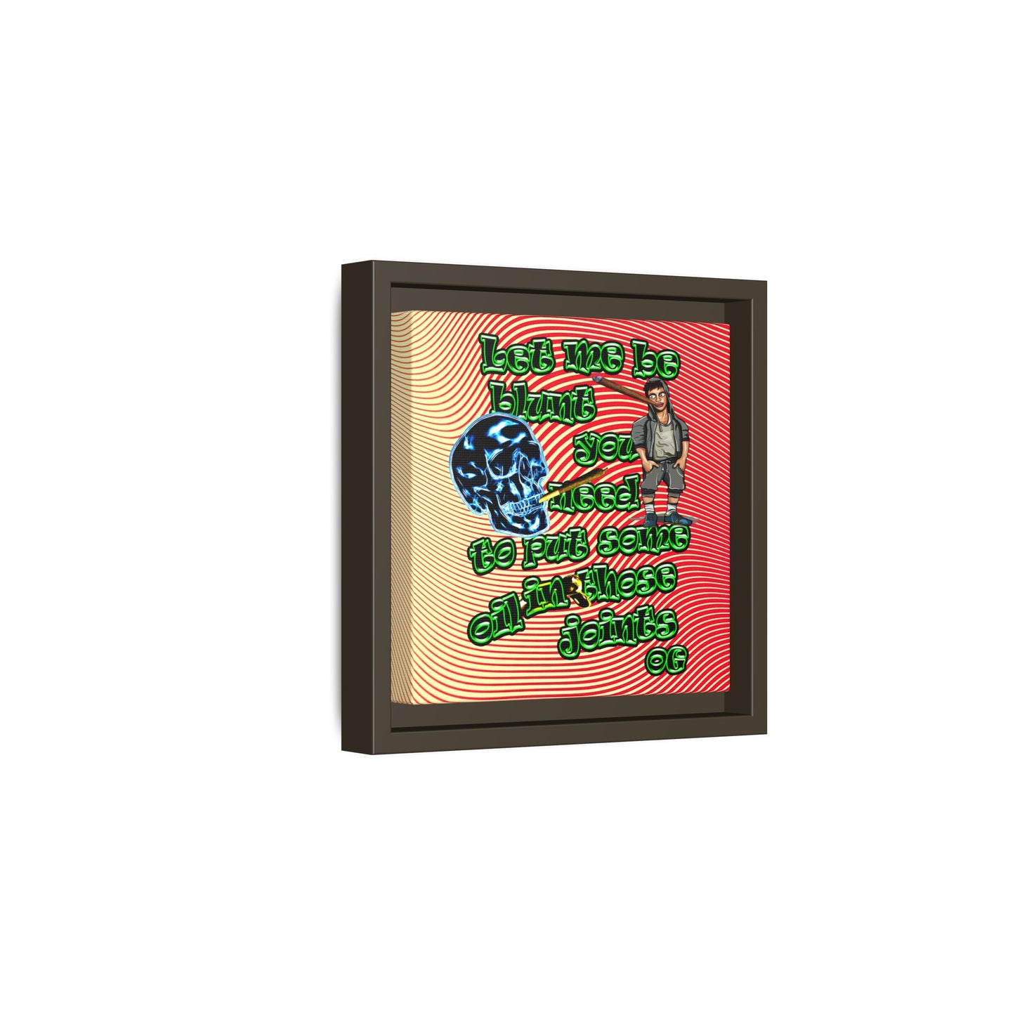 og - framed canvas art (yellow-orange wave)