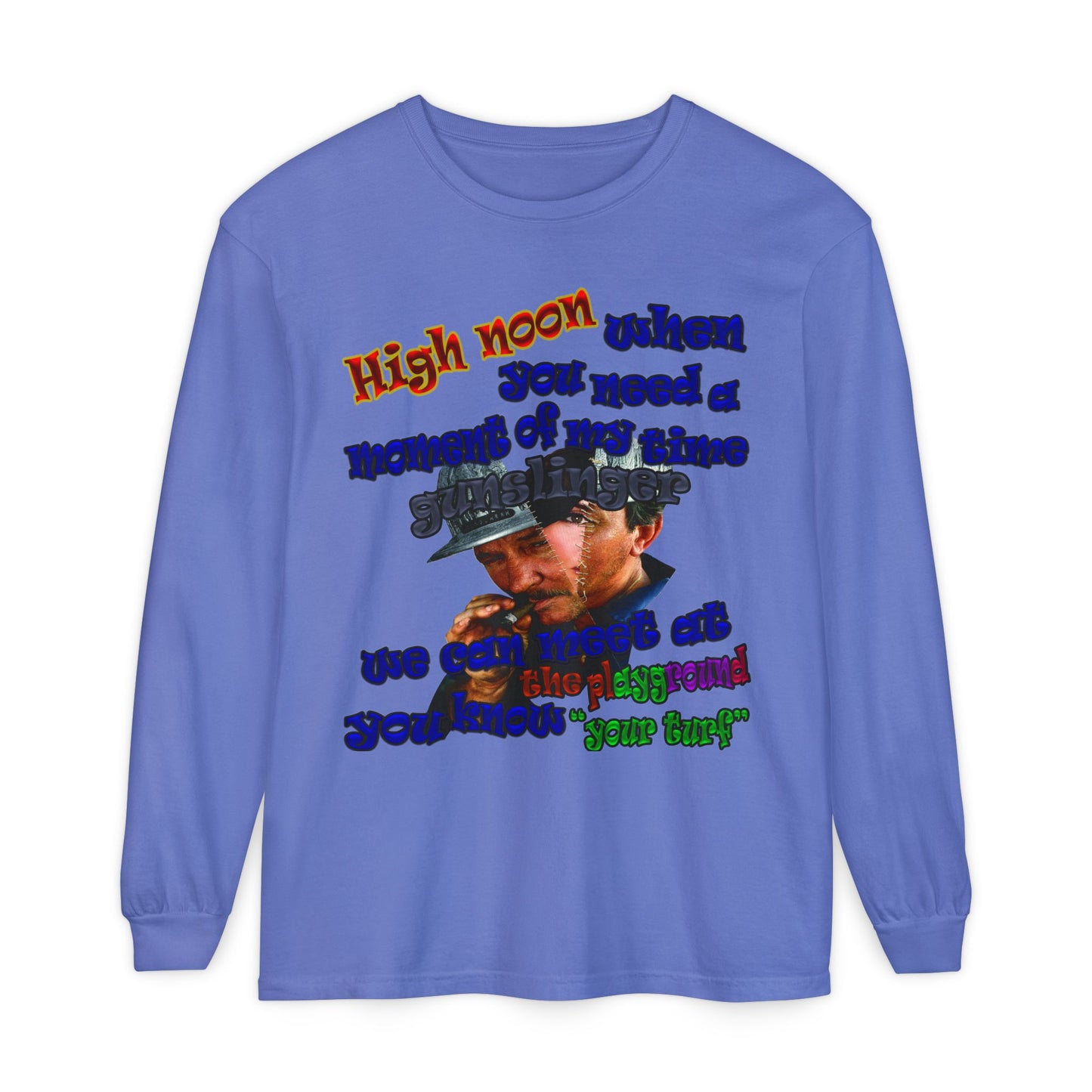 high noon - Unisex Garment-dyed Long Sleeve T-Shirt