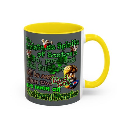 christmas spirits of boston - Accent Mug (dark grey)