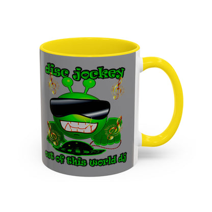 disc jockey - Accent Mug (grey)