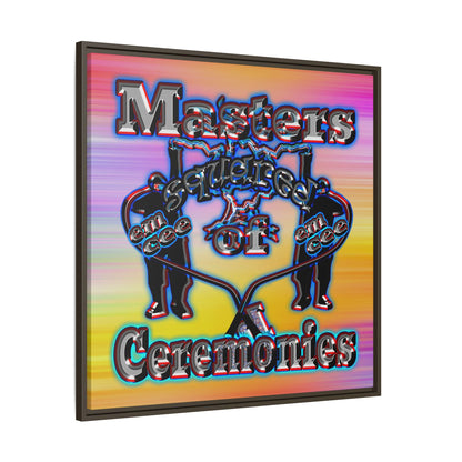 em cee squared - framed canvas art (color blur)