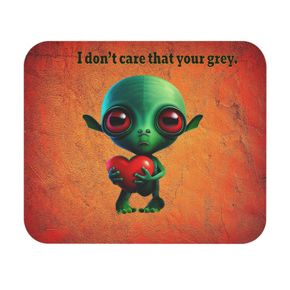 I don't care that your grey - Mouse Pad (Rectangle) (burnt orange)