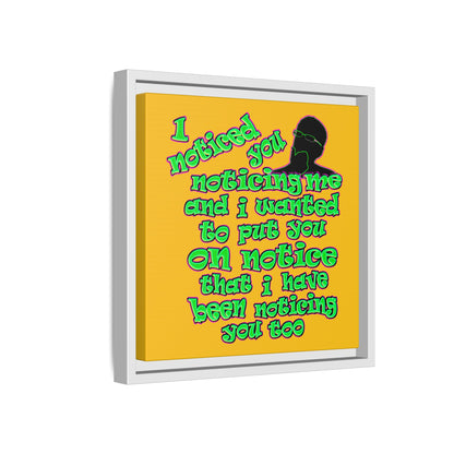 noticed you noticing - framed canvas art (yellow)