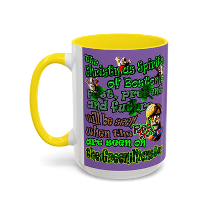 christmas spirits of boston - Accent Mug (light purple)