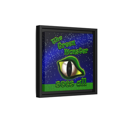 green monster - framed canvas art ('snoops' background)