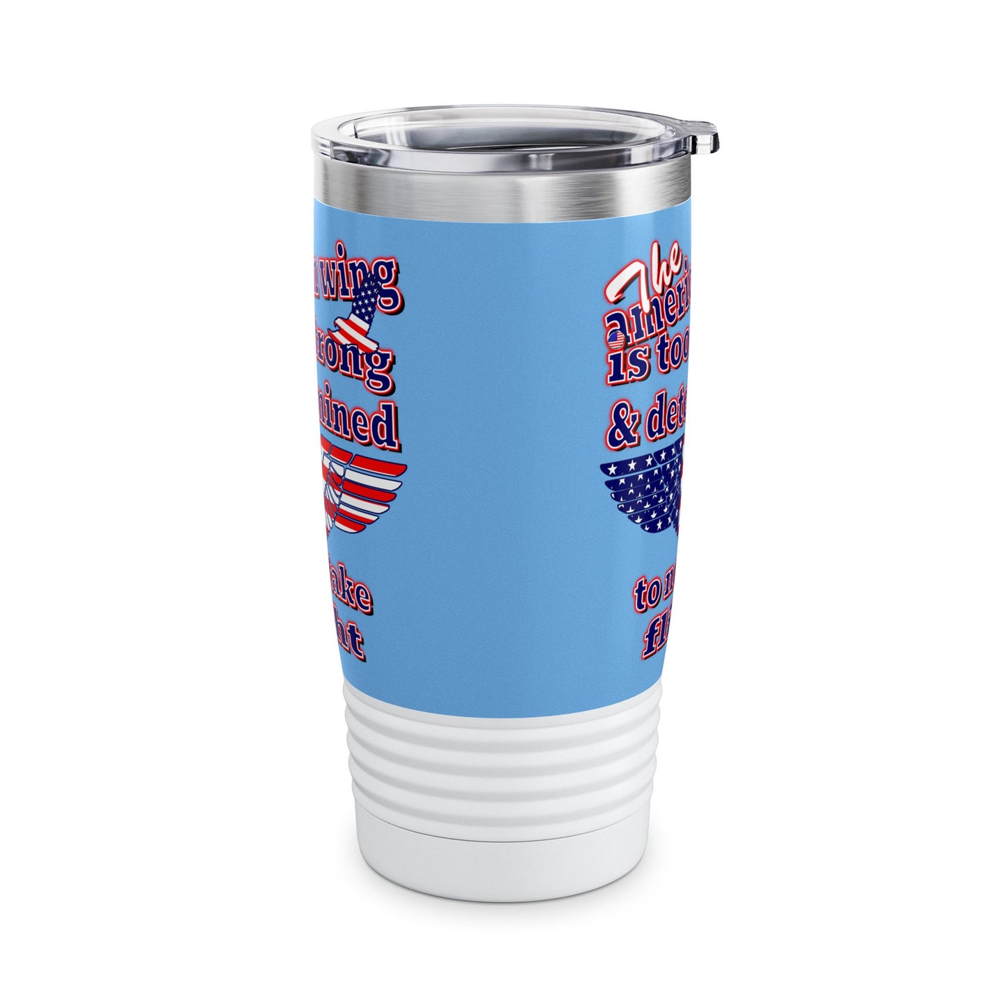 american wing - Ringneck Tumbler, 20oz (light blue)