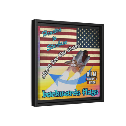 shoot for the stars - framed canvas art (color blur)
