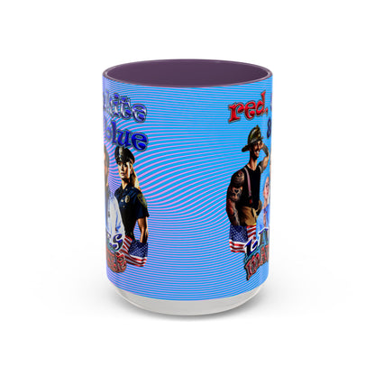 rw&b lives matter - Accent Mug (light blue-purple wave)